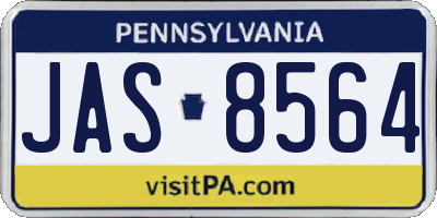 PA license plate JAS8564