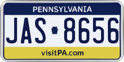 PA license plate JAS8656