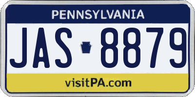 PA license plate JAS8879