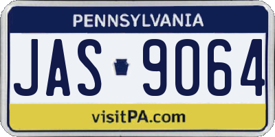 PA license plate JAS9064
