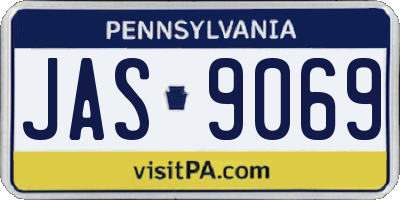 PA license plate JAS9069