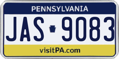 PA license plate JAS9083