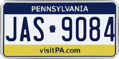 PA license plate JAS9084