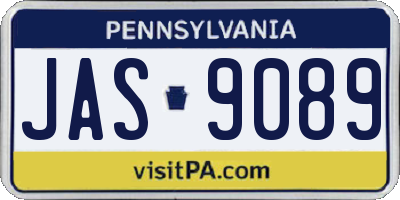 PA license plate JAS9089