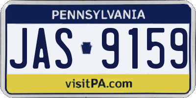 PA license plate JAS9159