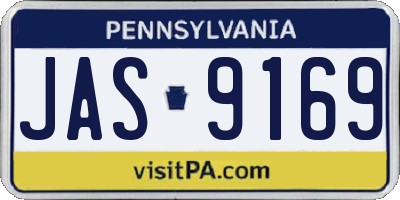 PA license plate JAS9169