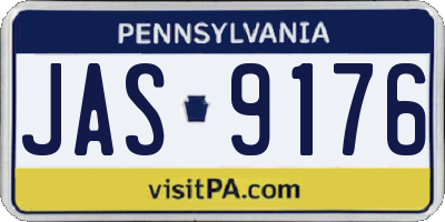 PA license plate JAS9176