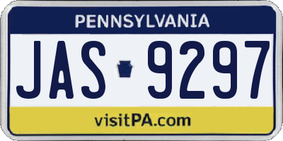PA license plate JAS9297