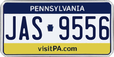 PA license plate JAS9556