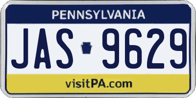 PA license plate JAS9629