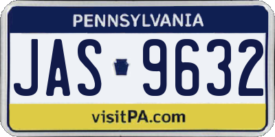 PA license plate JAS9632