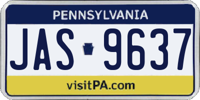 PA license plate JAS9637