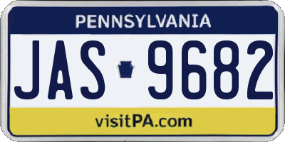 PA license plate JAS9682