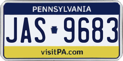 PA license plate JAS9683
