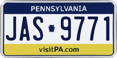 PA license plate JAS9771