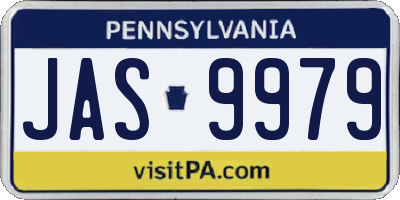 PA license plate JAS9979
