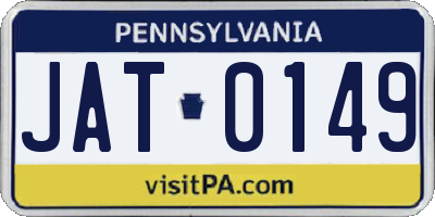 PA license plate JAT0149