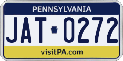 PA license plate JAT0272