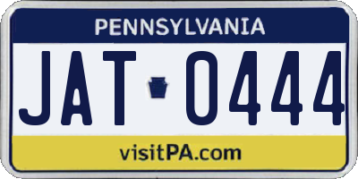 PA license plate JAT0444