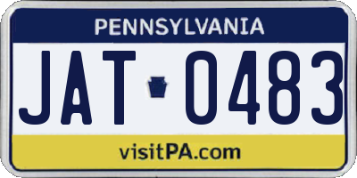 PA license plate JAT0483