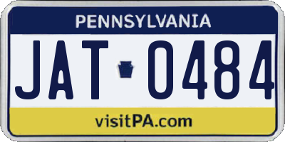 PA license plate JAT0484