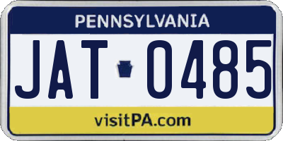 PA license plate JAT0485