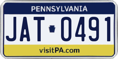 PA license plate JAT0491