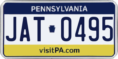 PA license plate JAT0495