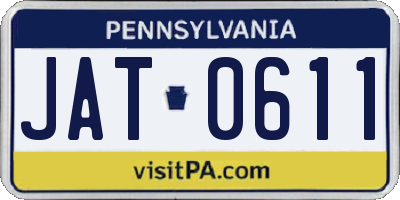 PA license plate JAT0611