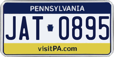 PA license plate JAT0895