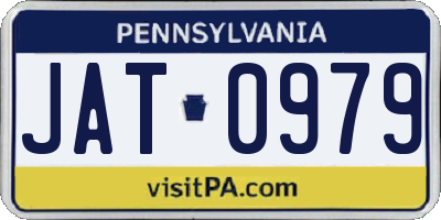 PA license plate JAT0979