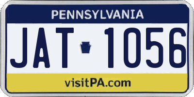 PA license plate JAT1056