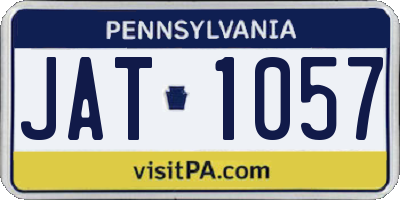 PA license plate JAT1057