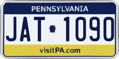 PA license plate JAT1090