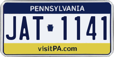 PA license plate JAT1141