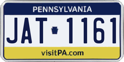 PA license plate JAT1161