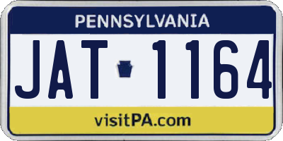 PA license plate JAT1164