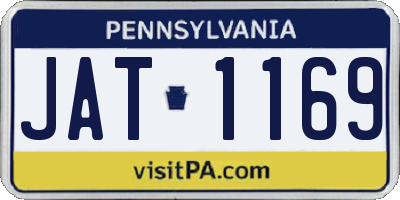 PA license plate JAT1169