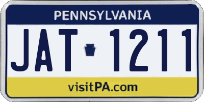PA license plate JAT1211