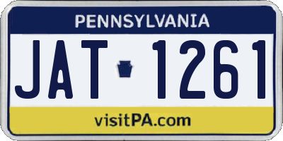 PA license plate JAT1261