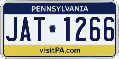 PA license plate JAT1266