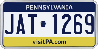PA license plate JAT1269