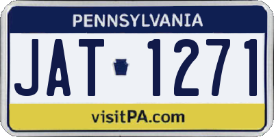 PA license plate JAT1271