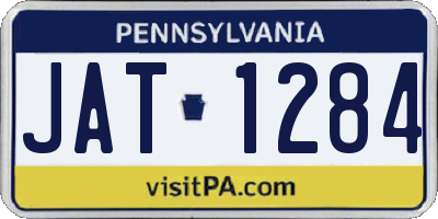 PA license plate JAT1284