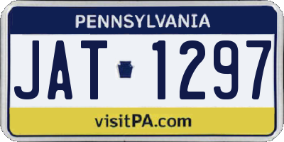 PA license plate JAT1297