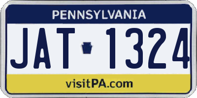 PA license plate JAT1324