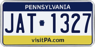 PA license plate JAT1327