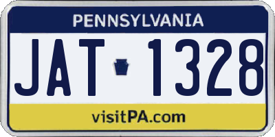 PA license plate JAT1328