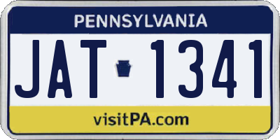 PA license plate JAT1341