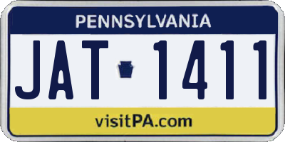 PA license plate JAT1411